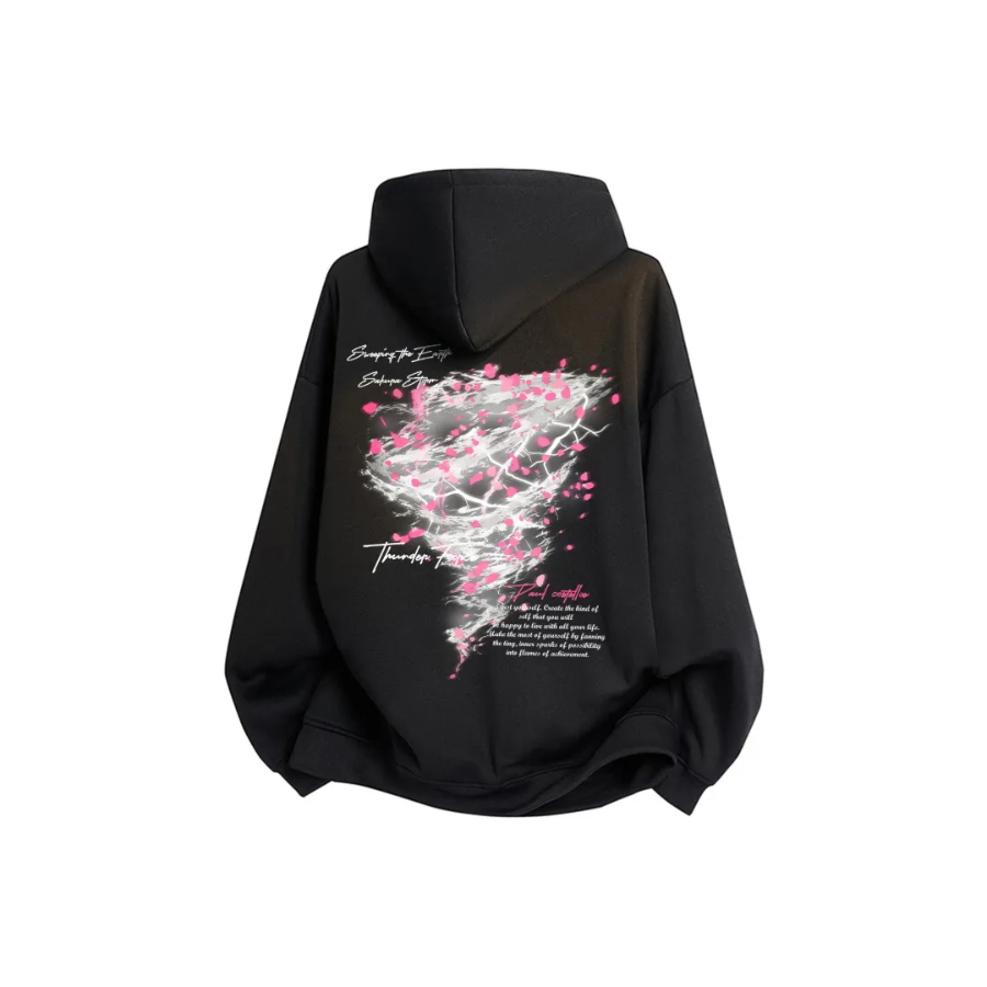 PAUL樱花风暴字母印花连帽卫衣