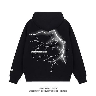 FOCK亿万少年闪电高街连帽卫衣