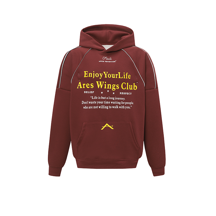 126KID国潮牌字母印花连帽卫衣