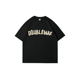 Double T恤 dealer学院风系列胶带字母印花宽松休闲套头情侣短袖