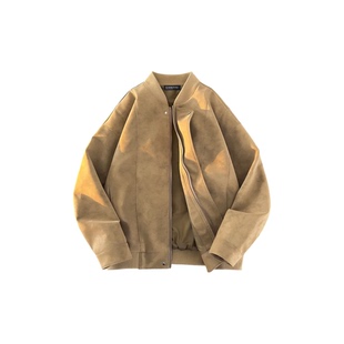 GNOMESHGH基础款棒球领宽松美式复古休闲防风门襟夹克外套