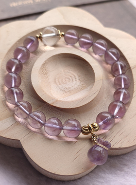 多款原创设计款天然紫水晶手链手串浅深紫气东生指定来财九紫离火