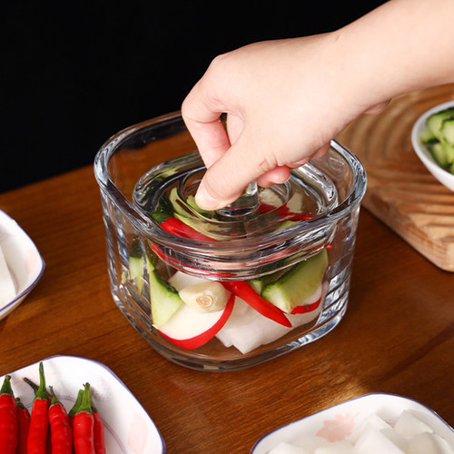 玻璃泡菜坛子腌菜罐家用加厚小号