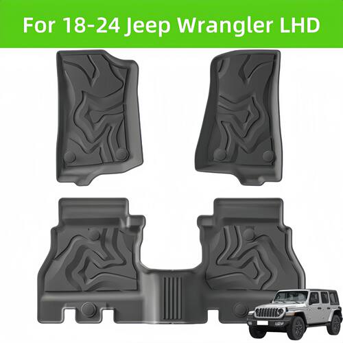 For18-24 Jieep Wrangler LHD TPE Car Floor Mat/Rear Trunk Mat