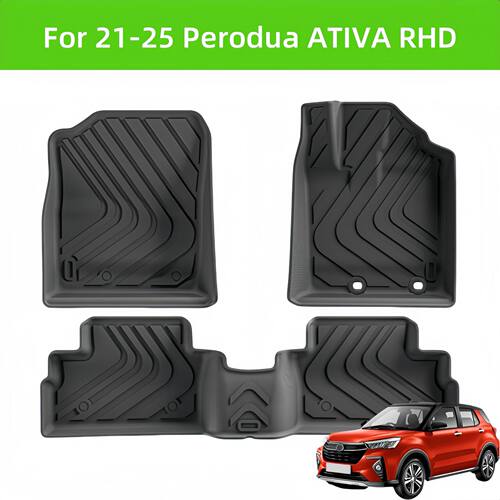 For 21-25 Perodua ATIVA RHD TPE Car Floor Mat/Rear Trunk Mat