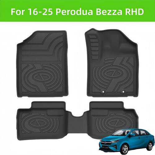 For 16-25 Perodua Bezza RHD TPE Car Floor Mat/Rear Trunk Mat