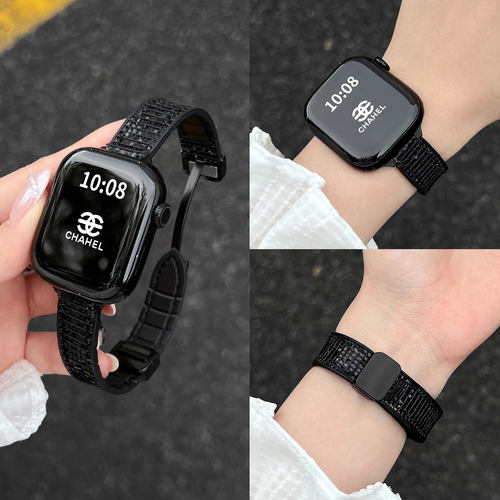 FIT5新款镭射亮片磁吸扣表带送膜