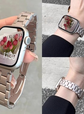 适用华为手表fit3/2表带金属夏天新款智能腕表watchfit4替换女款1