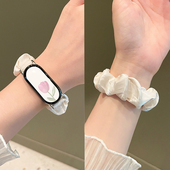 适用小米手环9表带10发圈8nfc陶瓷7代女生6版 5新款 4腕带3表链专用