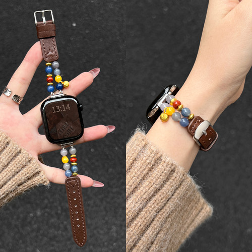 FIT4手表幸运串珠真皮表带高级感