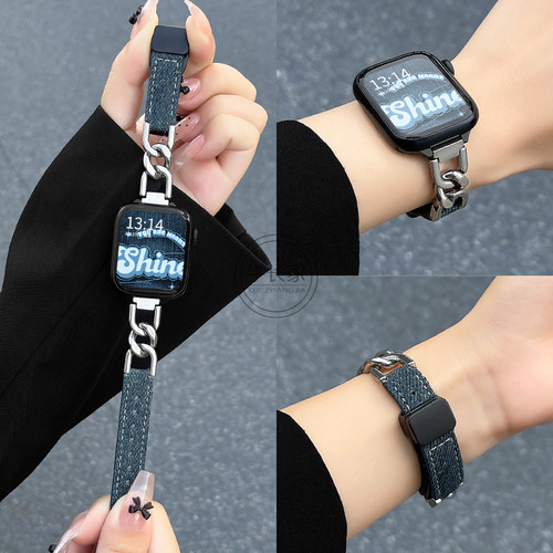 手表FIT3/4金属牛仔磁吸表带新款