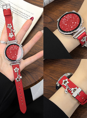 适用华为gt6表带gt5真皮新款手表智能watchgt4红色6pro腕表2女gt3