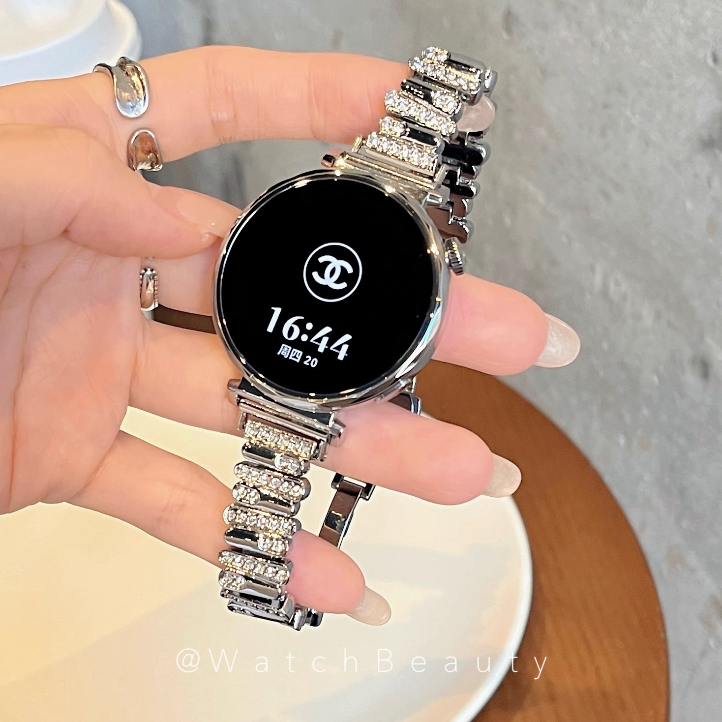 手表GT6/5~镶钻不规则蝴蝶扣表带