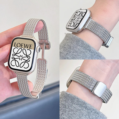 手表fit3/4麦穗金属磁吸表带送膜