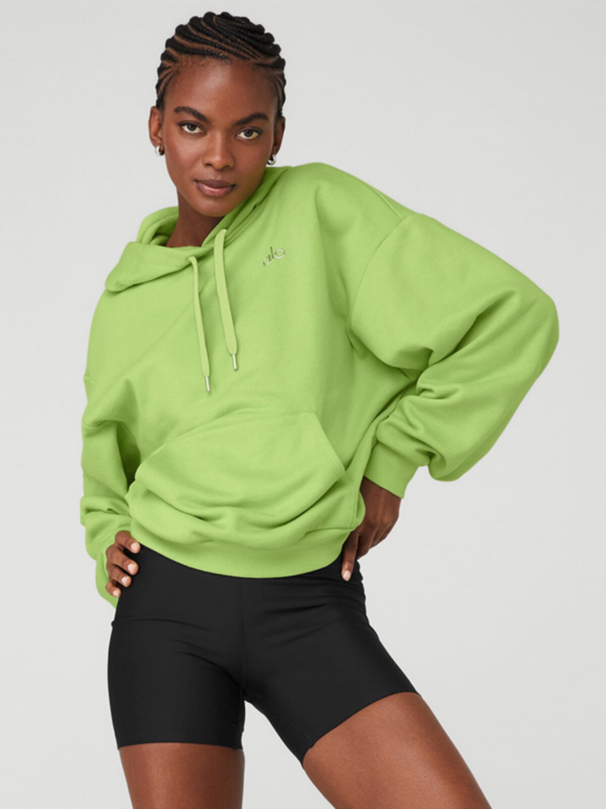 ALO YOGA LONG-SLEEVED HOODED SWEATER PULLOVER LOOSE CASUAL OUTDOOR SPORTS FITNESS DANCING PLUS VELVET AUTUMN AND WINTER NEW