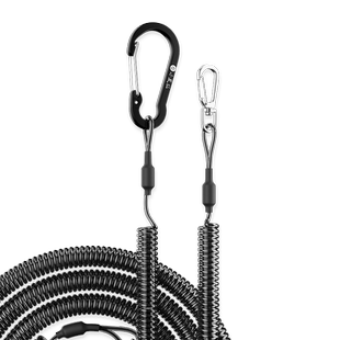 小凤仙钢丝失手绳自动伸缩路亚筏钓钓鱼挂扣绳鱼竿防丢绳垂钓装备