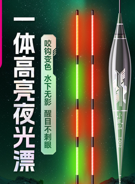 小凤仙一体夜光漂咬钩变色电子漂高灵敏醒目浮漂日夜两用鲫鲤鱼漂