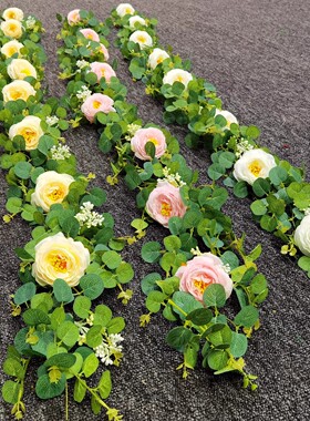 仿真花玫瑰花藤蔓家居餐桌装饰