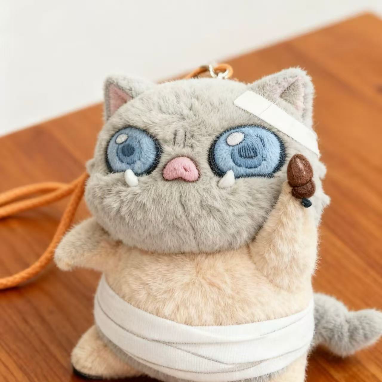 鬼灭之刃伊之助一只猪棉花娃娃动漫同人毛绒玩偶定制公仔挂件礼物