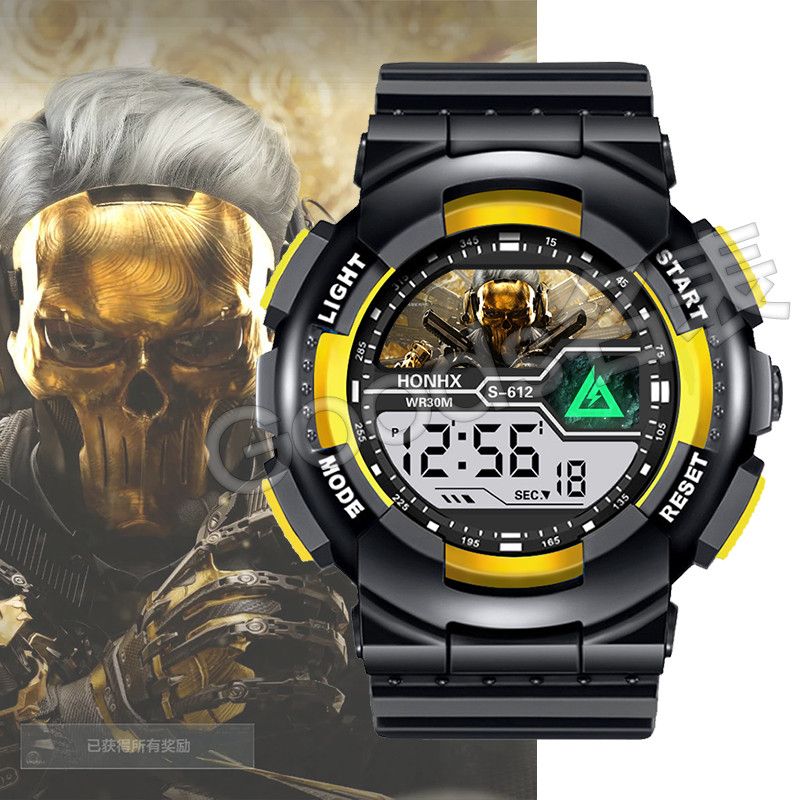 三角洲行动游戏周边可定制腕表学生电子手表有闹钟夜光计时可定制