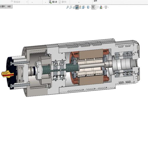 数控机床中心电主轴设计含三维SW2014模型+3D建模+CAD图纸30张
