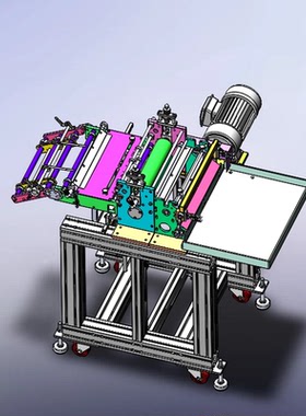 贴合裁片模切机三维设计Solidworks2020模型3D建模 1811049