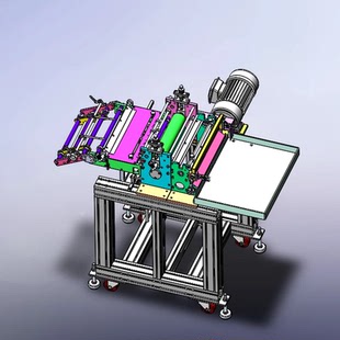 贴合裁片模切机三维设计Solidworks2020模型3D建模 1811049