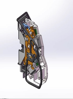 汽车防盗门锁设计 含三维solidworks2018模型+二维cad图纸+说明
