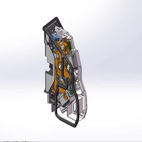 汽车防盗门锁设计 含三维solidworks2018模型+二维cad图纸+说明