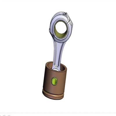 195柴油发动机活塞连杆组设计含solidworks三维模型+CAD图纸+说明