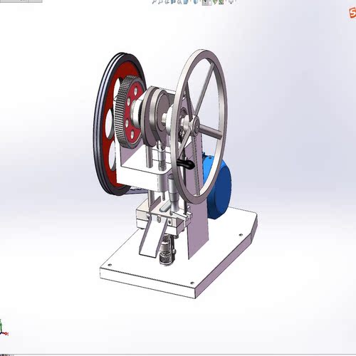 单冲药品压片机设计二维和三维 SW21模型3d建模+cad图纸1450405