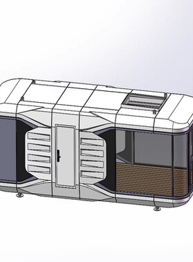 9米标准版民宿太空舱三维SW模型设计3D图纸solidworks21版1504503