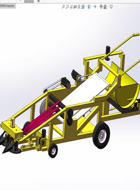 韭菜收割打捆一体机三维SW模型设计solidworks2022建模3D图纸