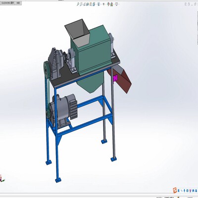 螺旋式榨汁机设计三维sw模型3D solidworks建模+cad图纸+说明素材