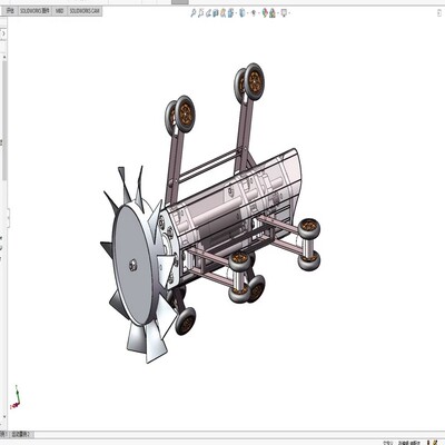 管道机器人管道清理机器人SW三维solidworks2016建模3D设计模型