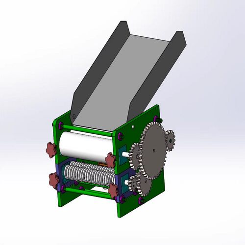 家用电动面条机设计家用电动压面机三维SW13模型+8张CAD图纸+说明