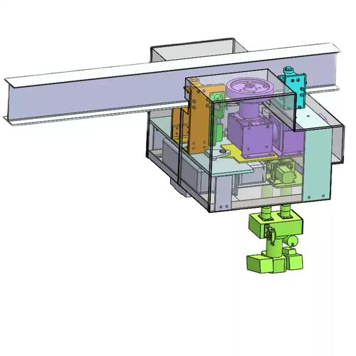 轨道式巡检机器人模型设计三维图纸SW2016建模+CAD图纸2张