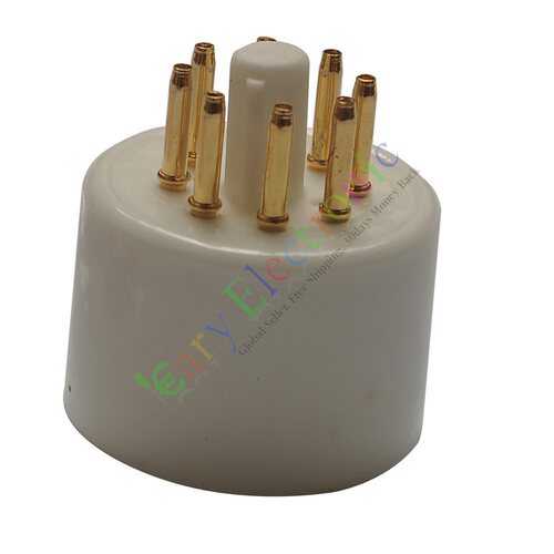 全新陶瓷6N8P-G管座管基音响配件镀金8脚电子管座适用KT88 EL34B