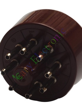 全新EL34-R管基镀银脚 8脚红色电木电子管座音响DIY配件搭棚用