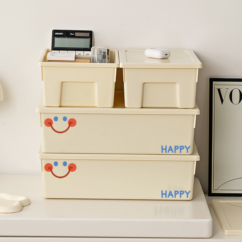 【带盖防尘】桌面收纳盒家用