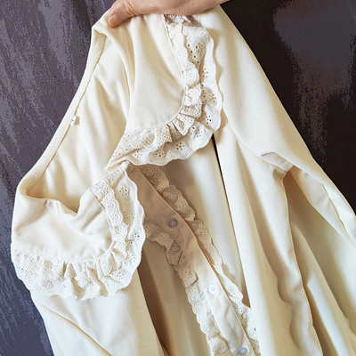 宽松lolita内搭长袖衬衫花边蕾丝
