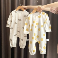 Детский тонкий лонгслив для новорожденных для раннего возраста, детская пижама, комплект, боди, осенний