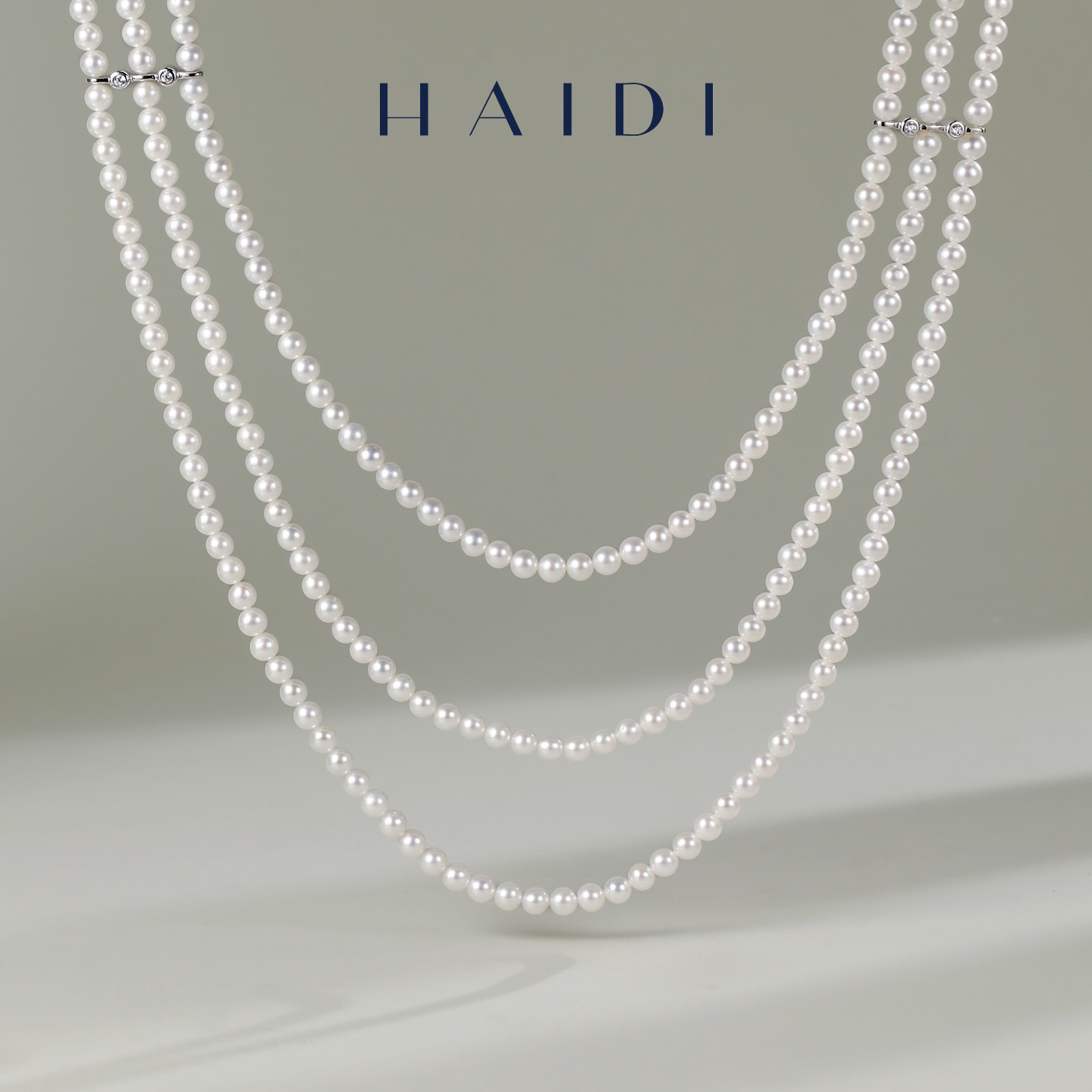 海蒂珠宝【双十二新品】星屿海 4-5mm淡水珍珠多层珍珠项链S925银