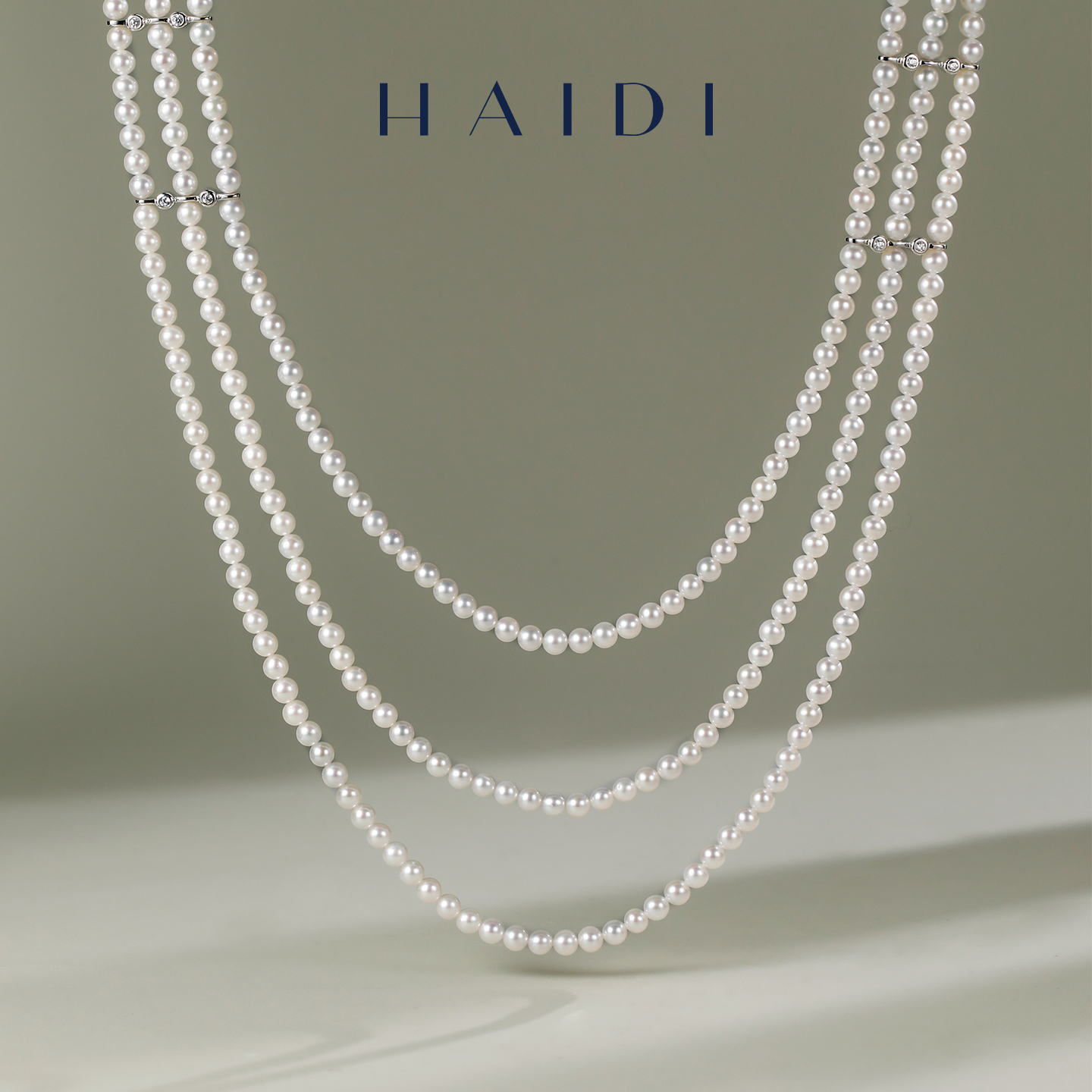 海蒂珠宝【双十二新品】星屿海 4-5mm淡水珍珠多层珍珠项链S925银