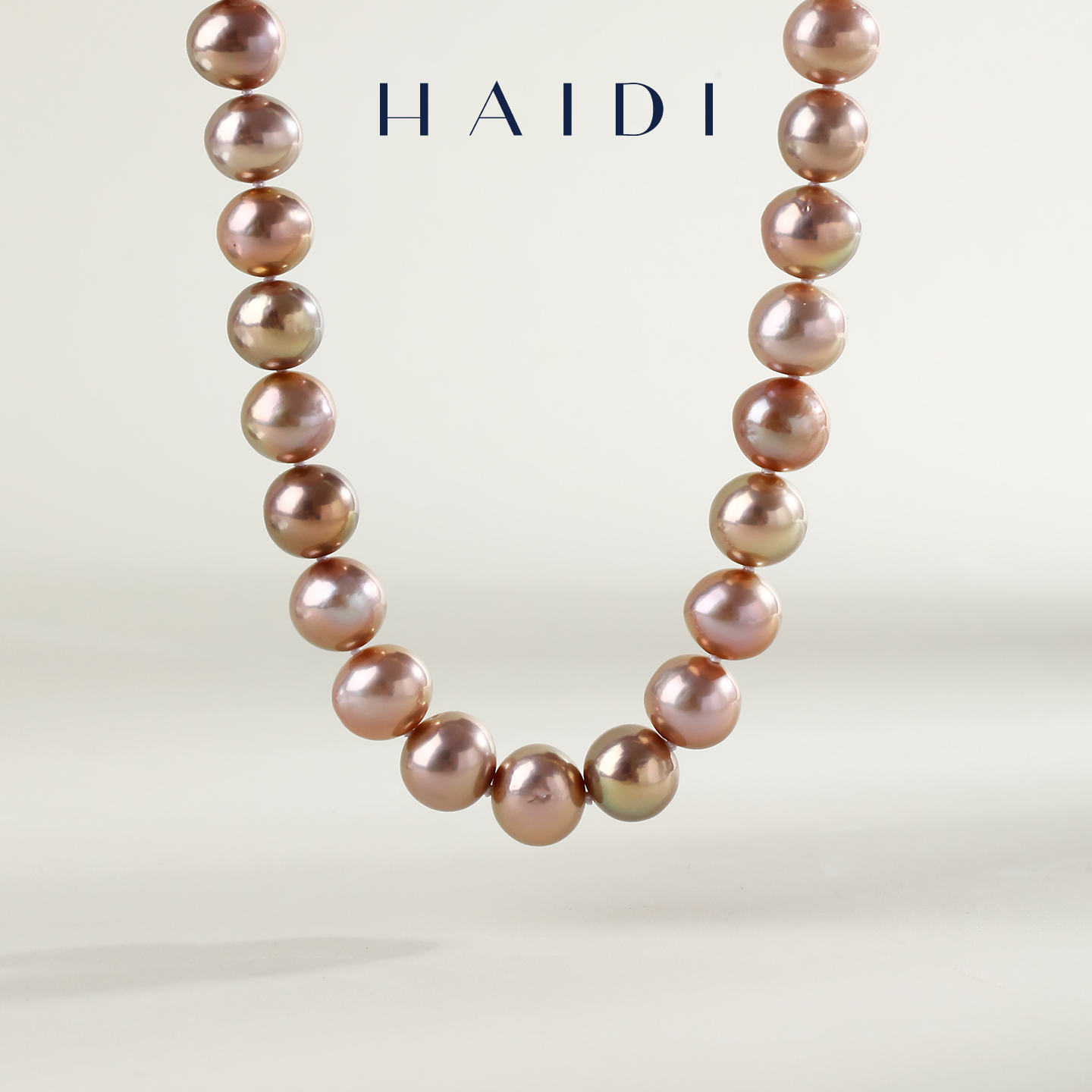 海蒂珠宝 紫月星河 9-12mm淡水珍珠美拉德色系项链 带吉尔德证书