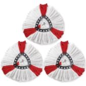 送达 包邮 德国三角拖把替换装 拖把头好神彩色拖头不掉毛微墩布省力