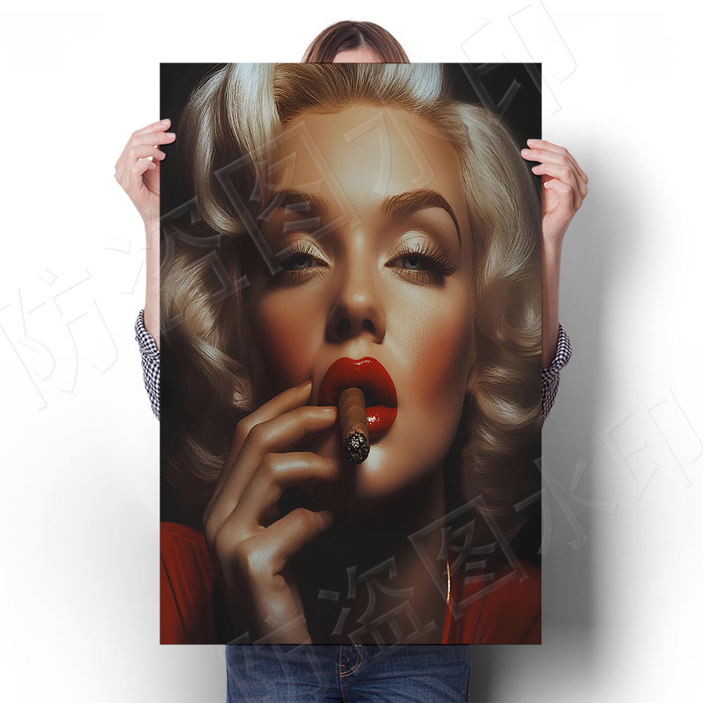 梦露雪茄屋明星海报挂画寝室宿舍酒吧美女咖啡厅烟酒店装饰墙贴画图片