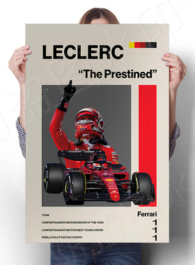 法拉利F1方程式赛车海报跑车装饰大学寝室壁画卧室电竞墙贴画挂画