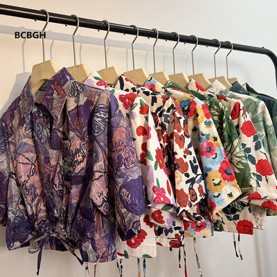 其他宽松复古港风短袖衬衫