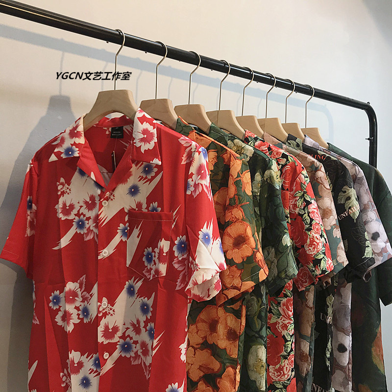 短袖衬衫其他方领青春潮流